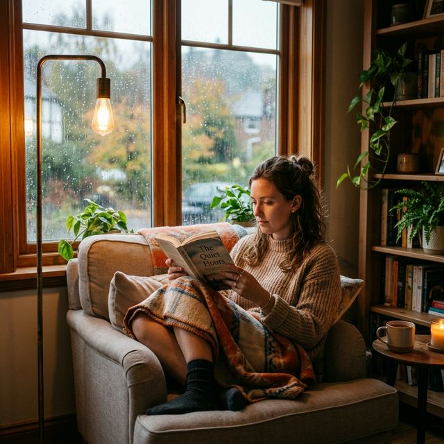 Reading by the window